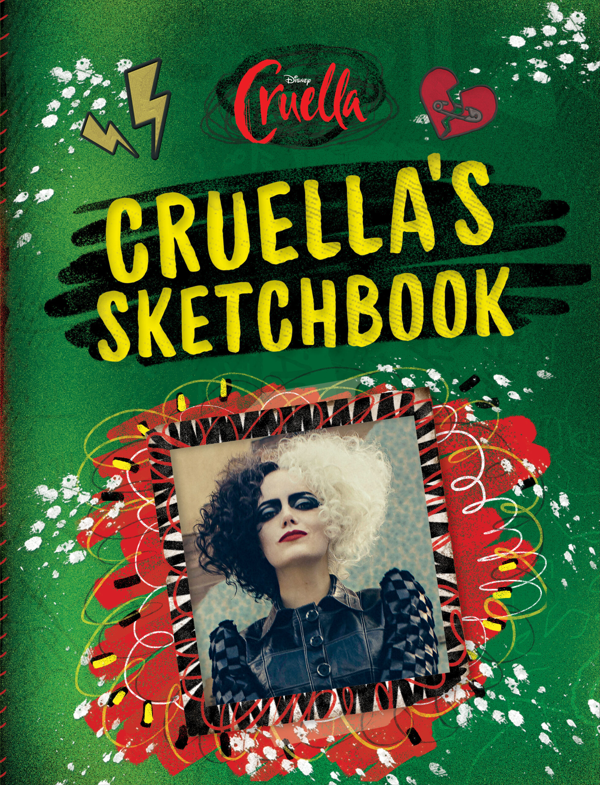 Innovative Designs Disney Cruella 5 Piece Sketchbook Set 4 Pencils Black  Red New